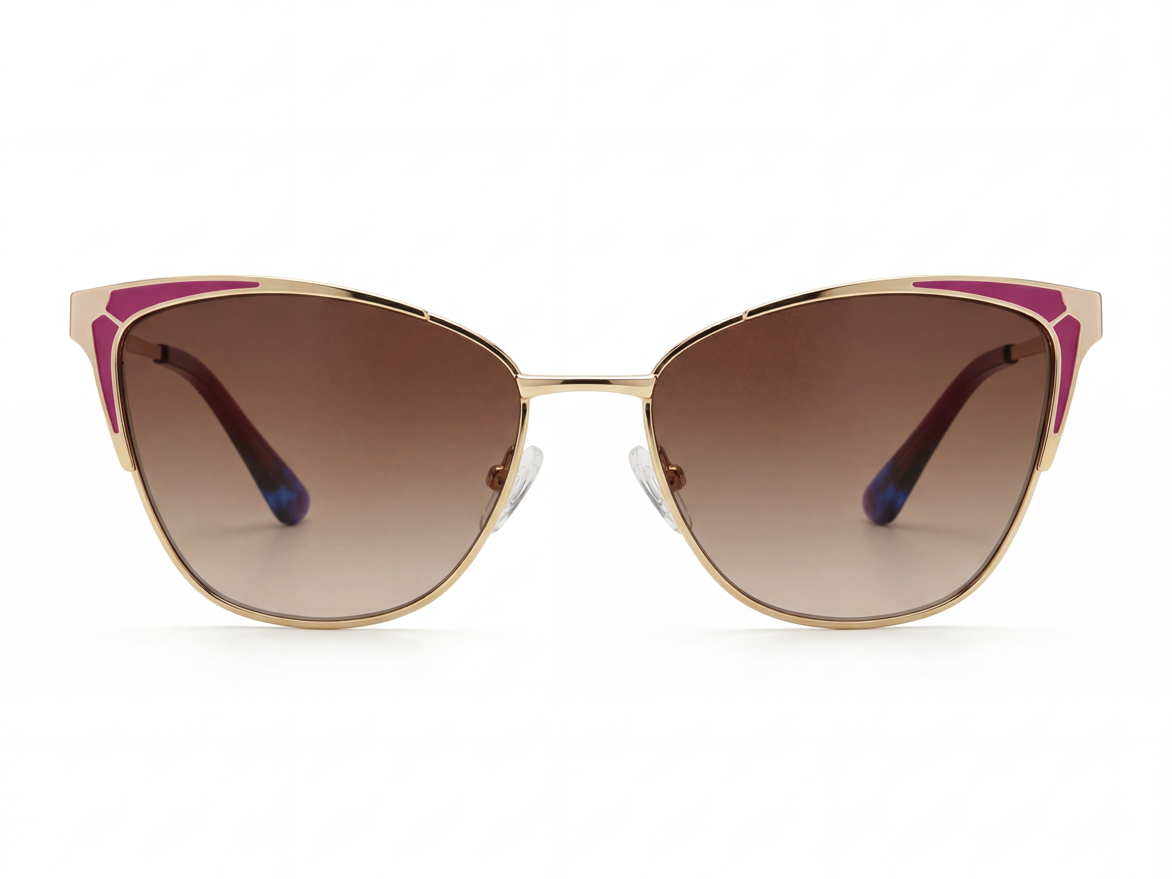 Axel — Gold & Purple Frame with Brown Gradient Lenses