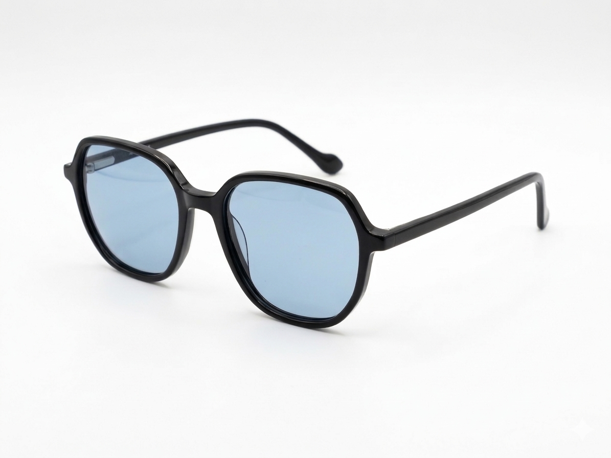 Kairo — Black Frame & Sky Blue Lenses
