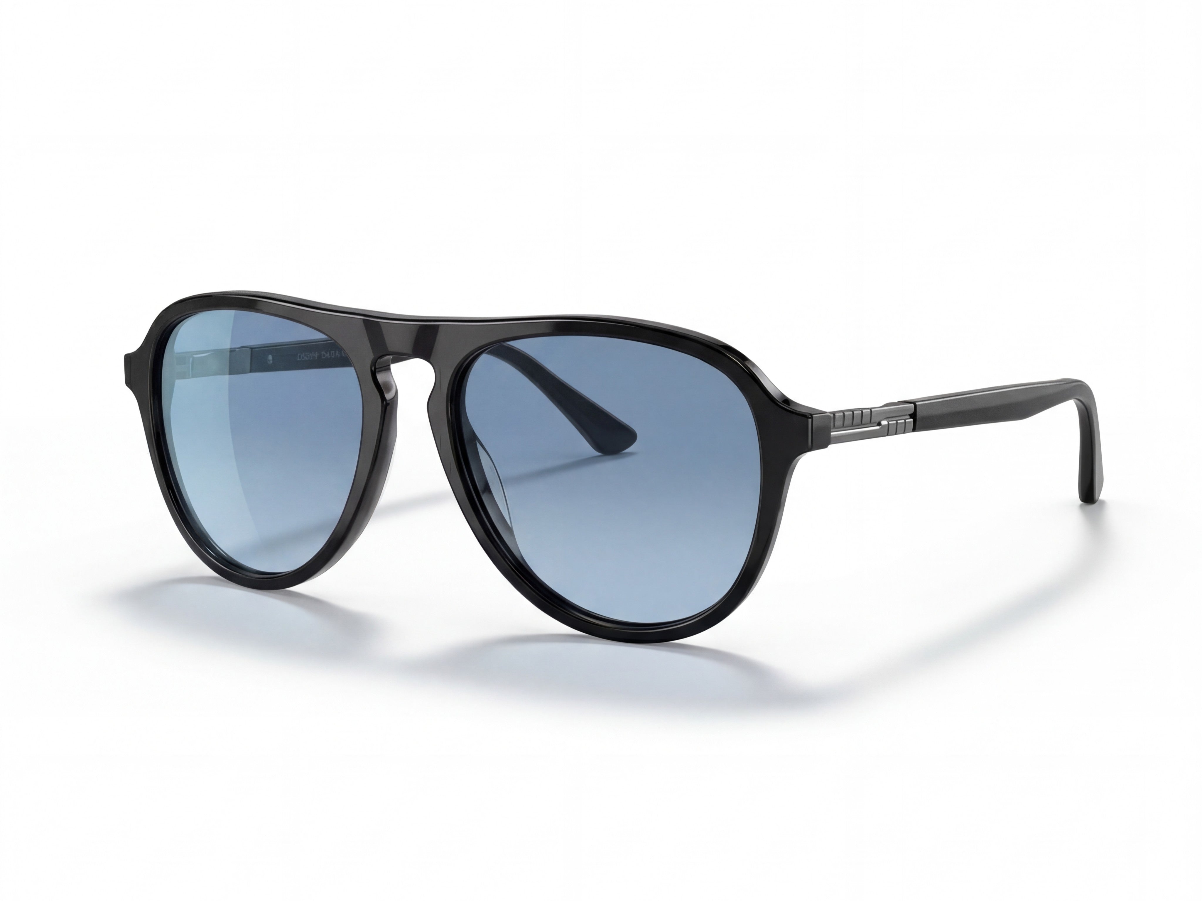 Riven — Jet Black Navigator Frames & Blue Lenses