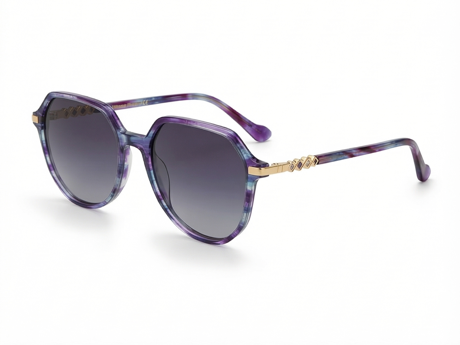 Vero — Purple Patterned Frame & Smoke Gradient Lenses