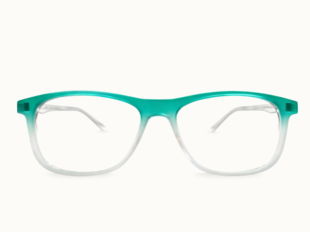 Half Green Half Transparent