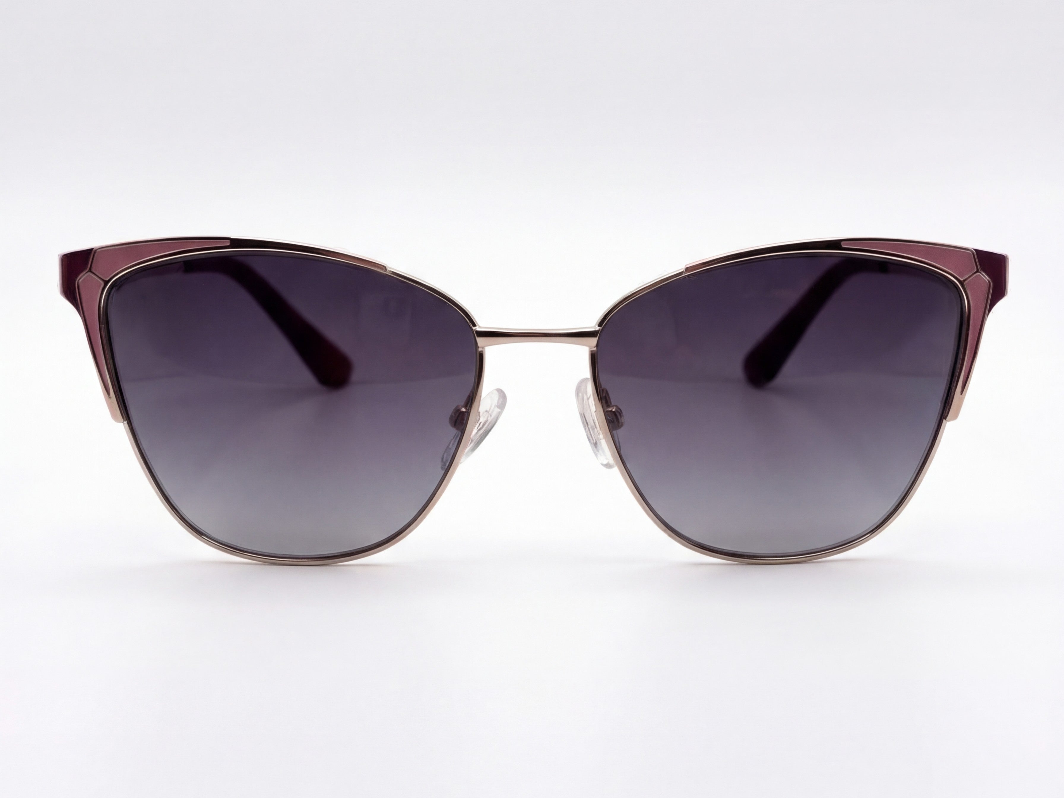 Axel — Silver & Pink Frame with Smoke Gradient Lenses
