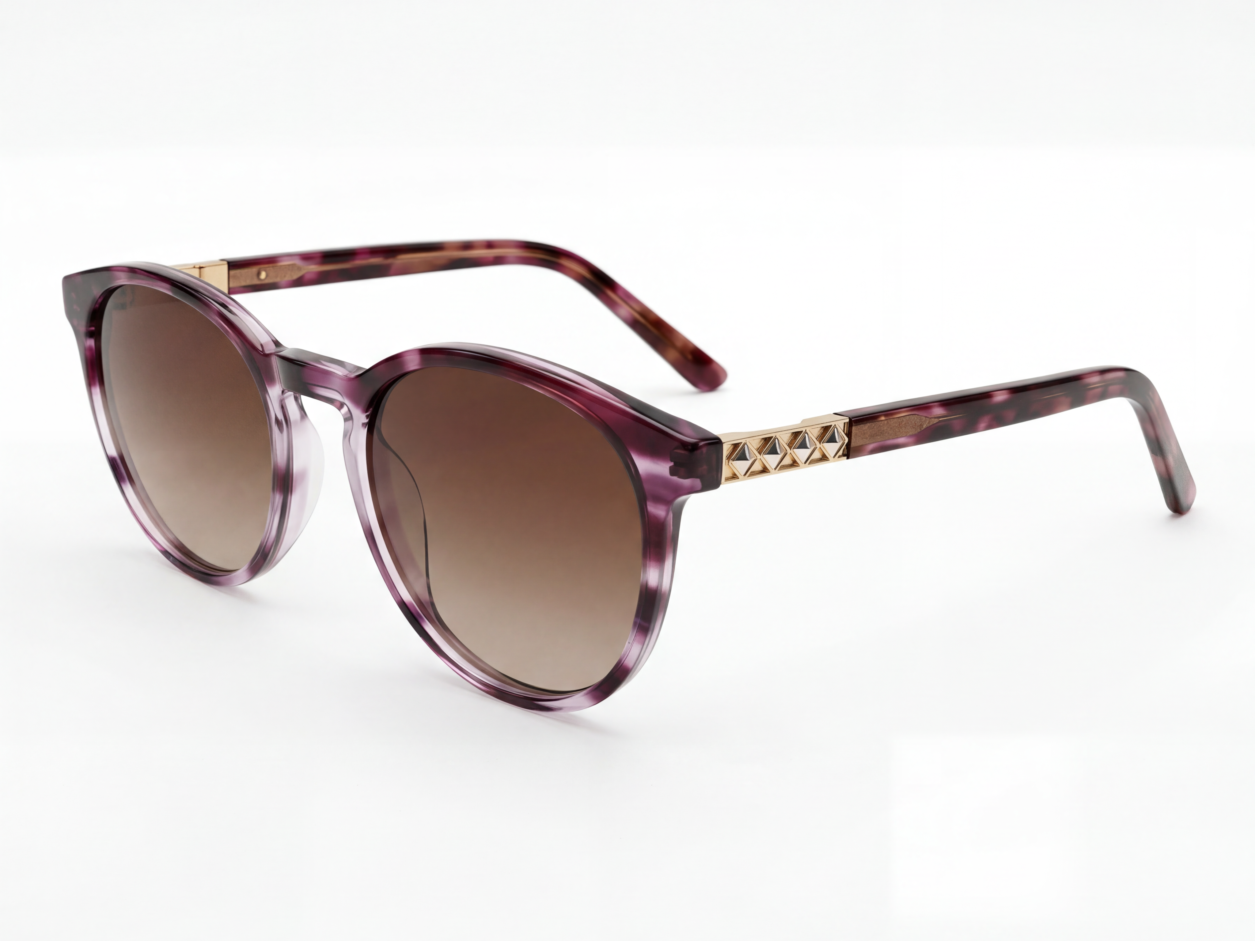 Orin — Purple Patterned Frame & Brown Gradient Lenses