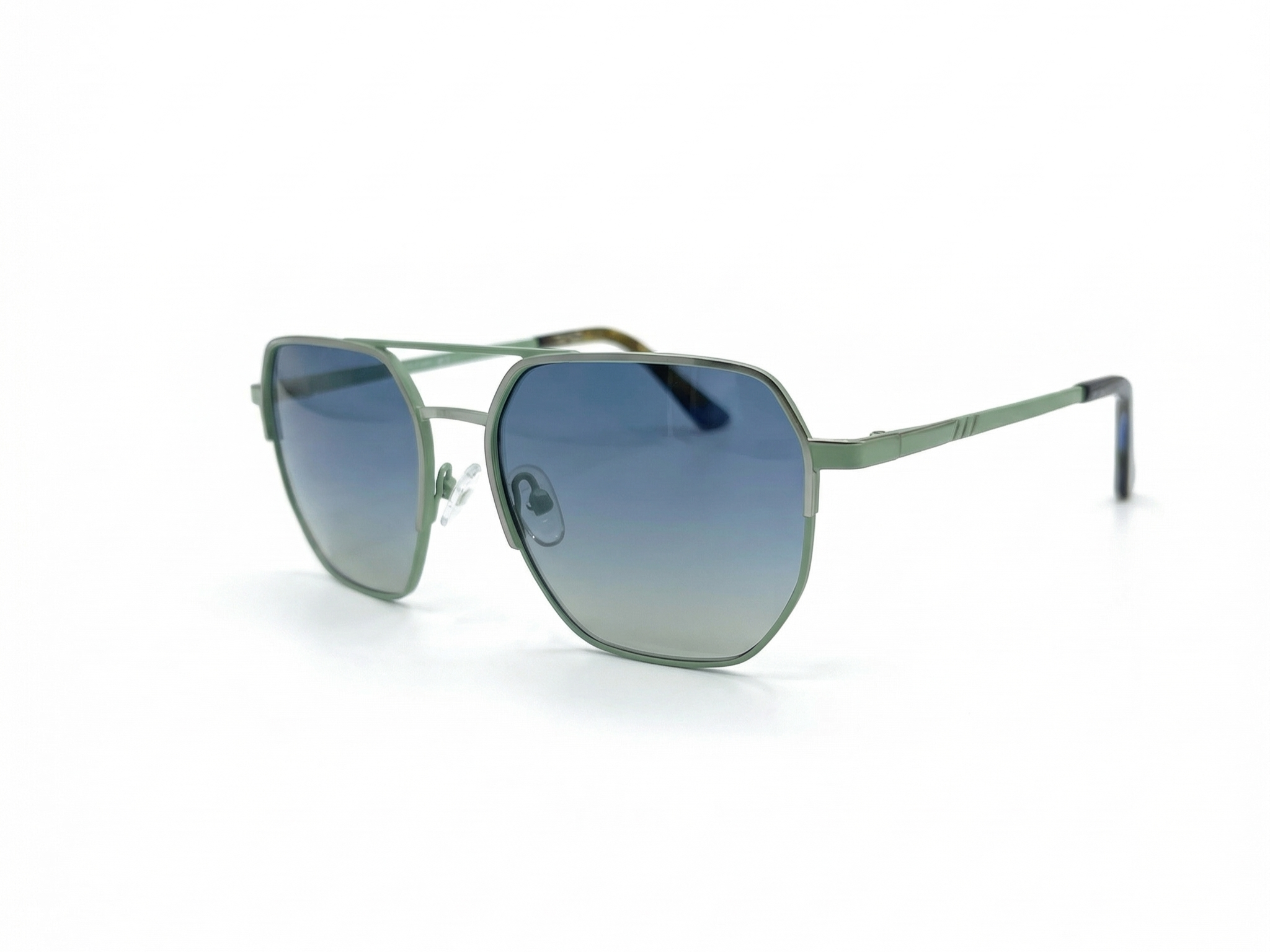 Talon — Sage Green Aviator Frame & Blue Gradient Lenses