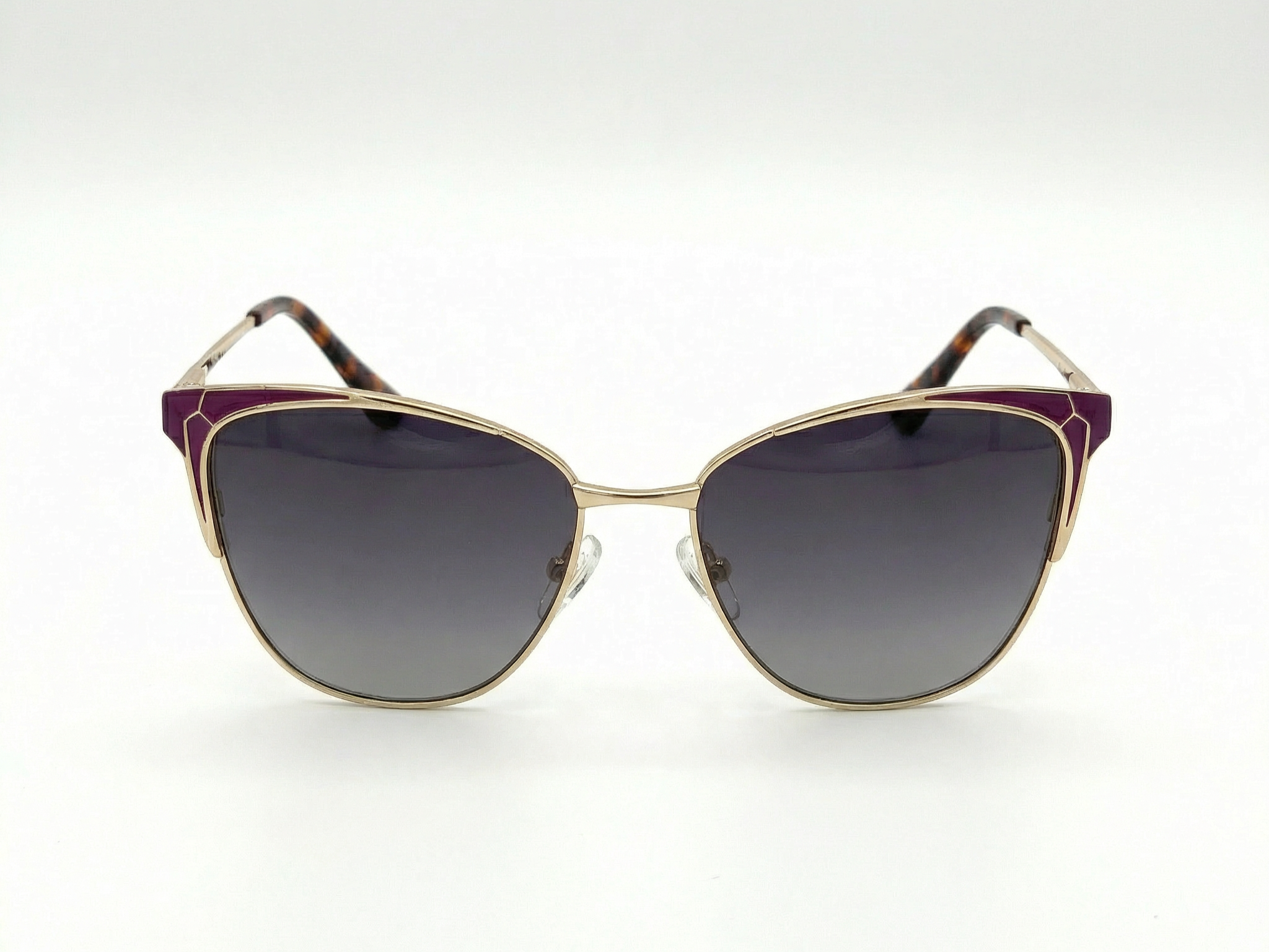 Axel — Gold & Maroon Frame with Smoke Gradient Lenses
