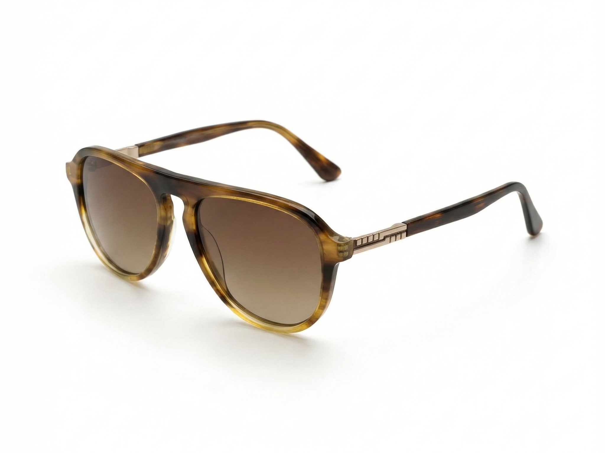 Riven — Amber Marble Navigator Frames & Brown Gradient Lenses