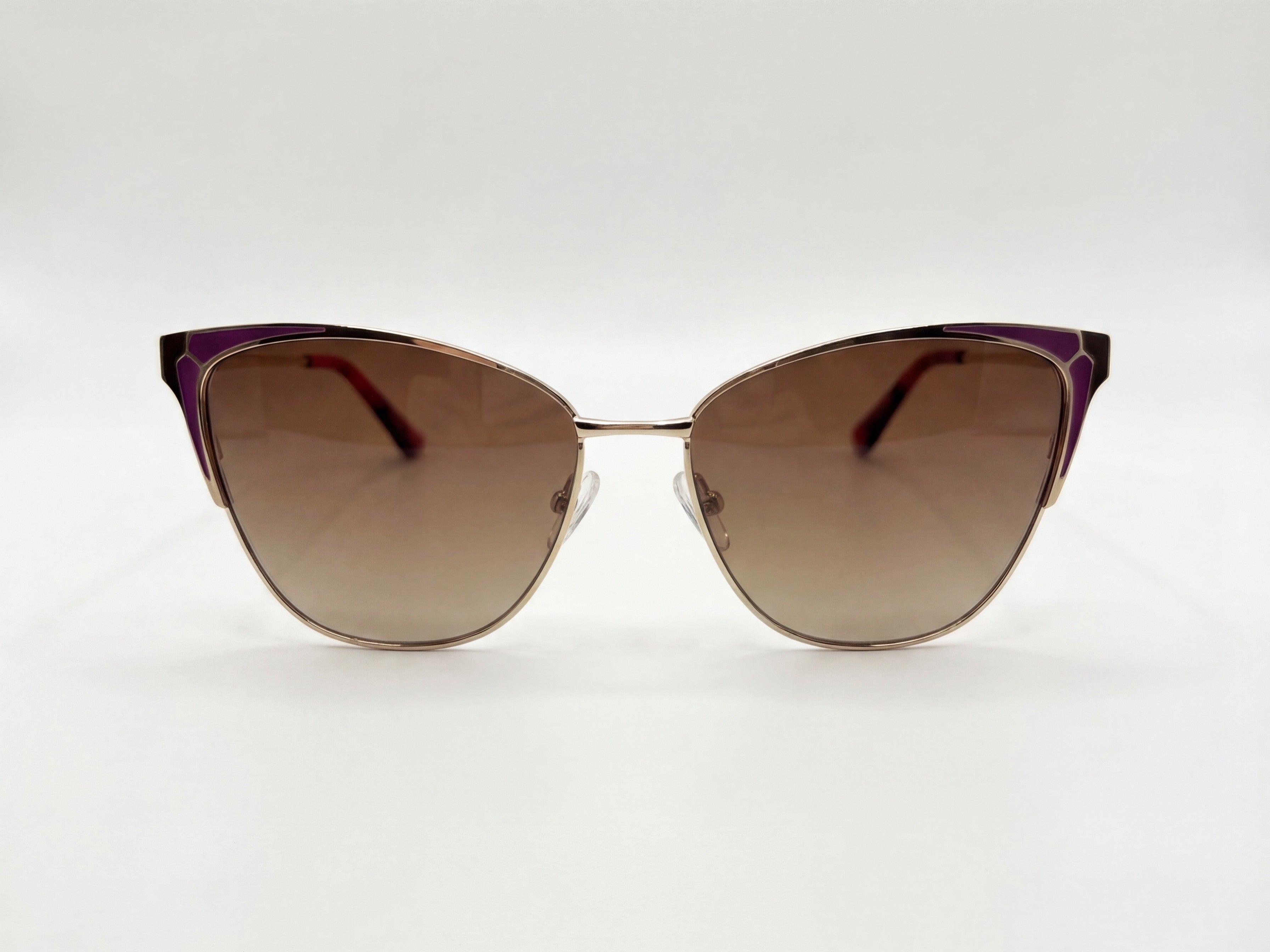 Axel — Gold & Magenta Frame with Brown Gradient Lenses