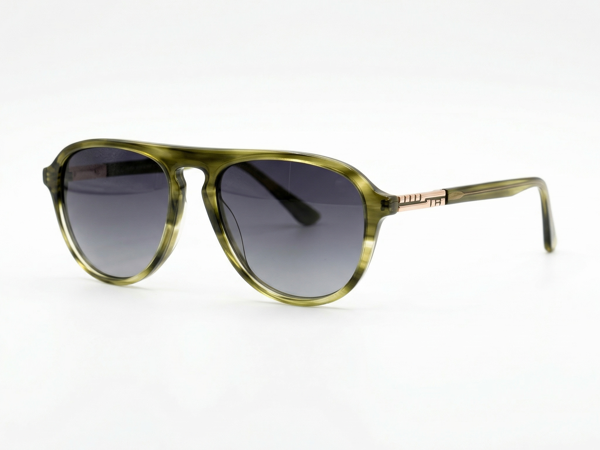 Riven — Moss Marble Navigator Frames & Smoke Gradient Lenses
